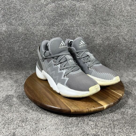 Adidas D.O.N. Issue 2 FW8515 Mens Sz 6.5 Steel Gray White Basketball Shoes Used main image 8
